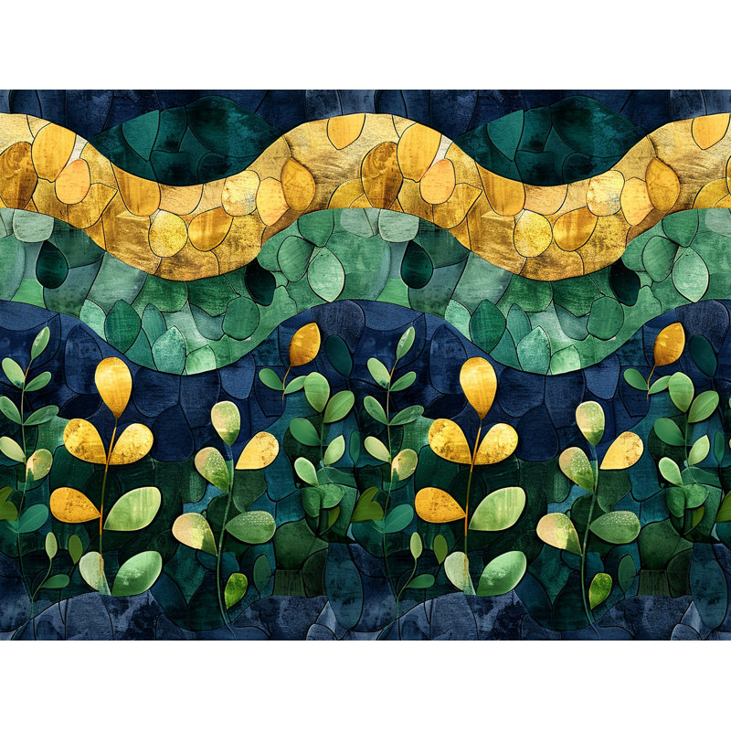Illustration de l'édredon artistique Waves Bedding, Édredon simple