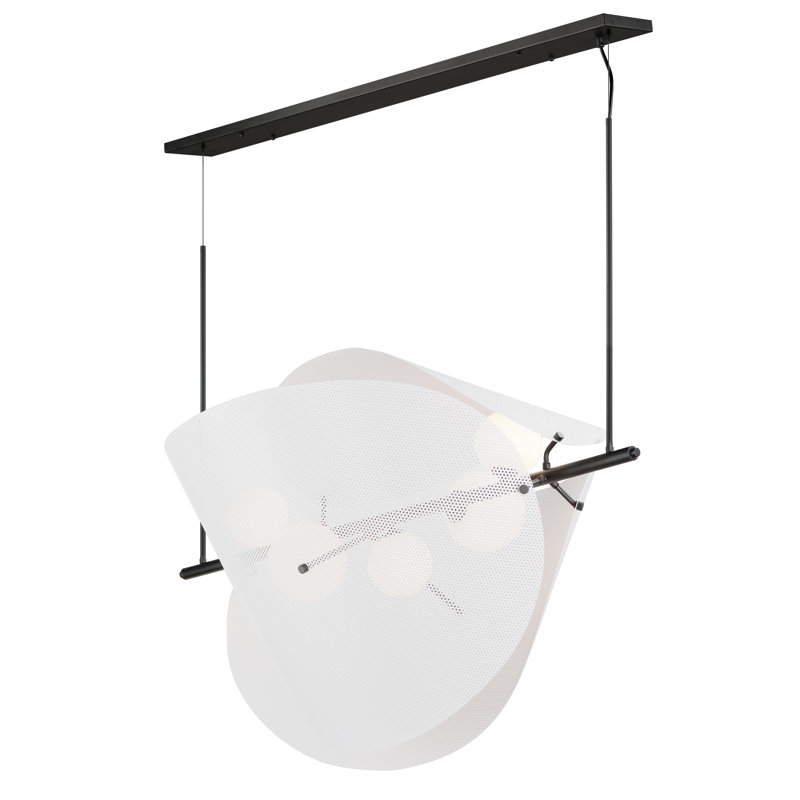 Chips 5 - Light Pendant, Black, Matte White