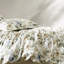 Couette 6 pièces en coton imprimé King, motif floral rafraîchissant, 300 fils/cm², douceur incomparable, literie coordonnée comprenant taies d'oreiller à volant et coussins décoratifs imprimés, couleur naturelle