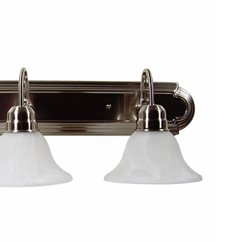 Éclairage pour salle de bain 3 lumières Marilyne, Nickel satiné