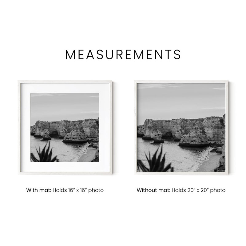 Cadre photo - ensemble de 9, Blanc, 16 po x 16 po, 20 po x 20 po