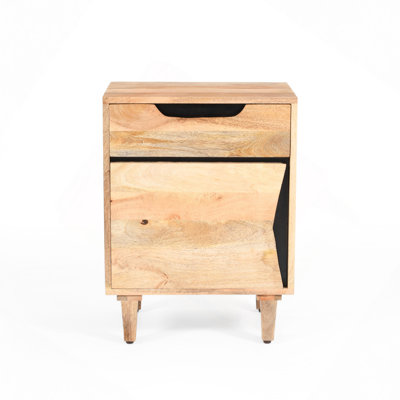 Table de chevet en bois naturel