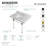 Kingston Brass Templeton 36-Inch Carrara Marble Vanity Top with Clear Acrylic Legs (8-Inch, 3-Hole)-29273391