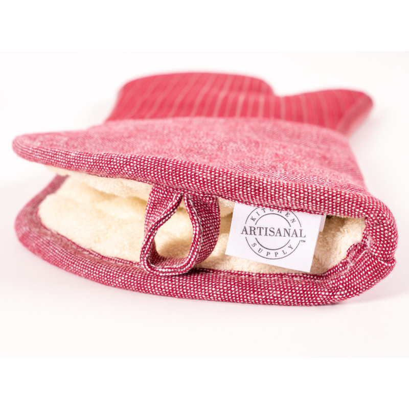 KAF Home Oven Mitt Set, Red