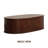Stream Coffee Table Modern Oval Wooden Center Table with Vertical Groove Design, Stylish Living Room Decor, Contemporary Minimalist Style for Home and Office, Easy Assembly-1741612912