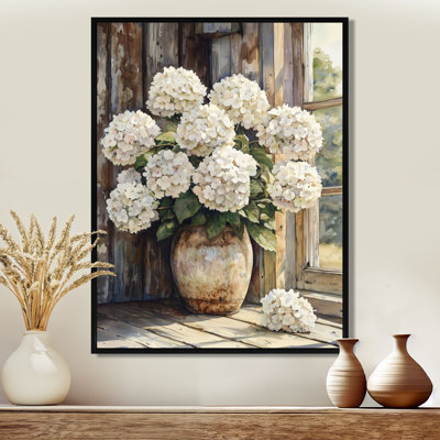 Paysage d'hortensias dans la brise d'été - art mural hortensias