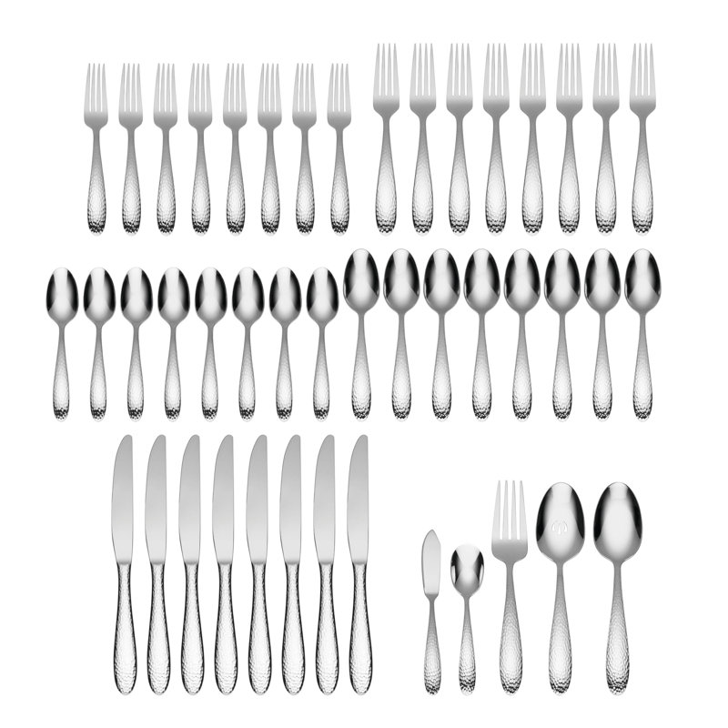 Oneida Reyna 45 Piece Everyday Flatware Set, Service For 8