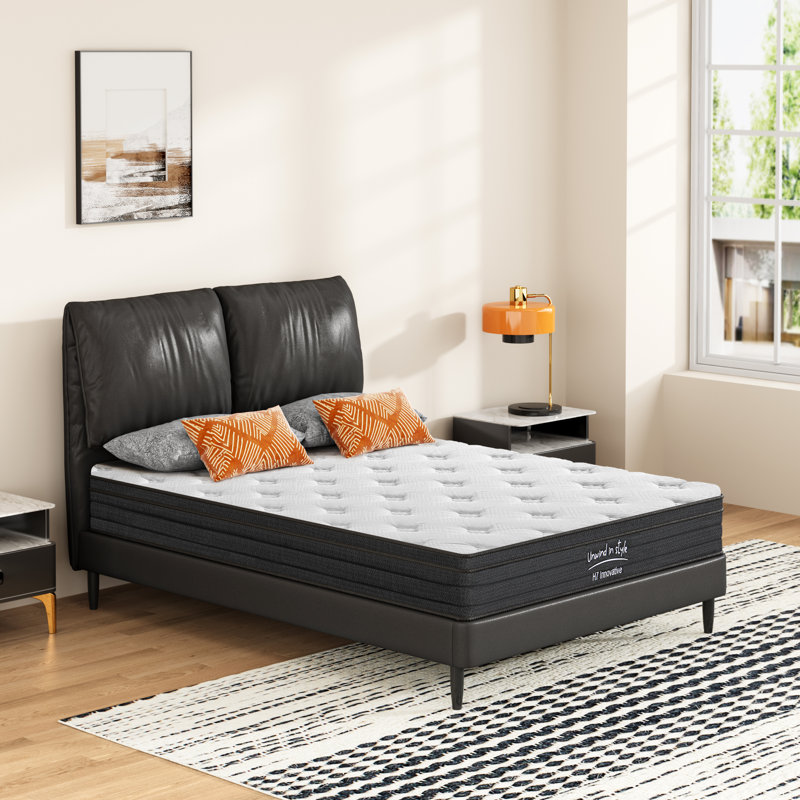 Matelas en mousse viscoélastique imprégnée de gel avec ressorts ensachés Hestel, Lit simple, 12"