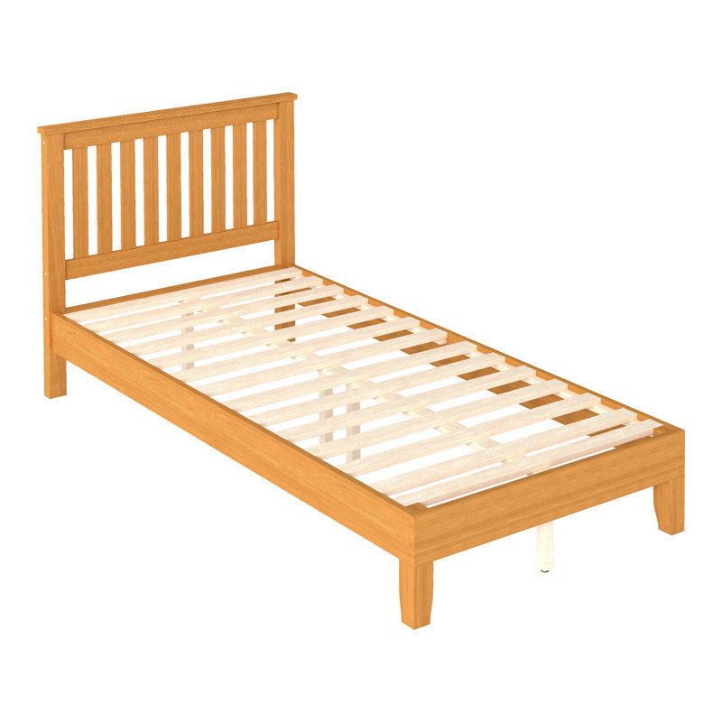Bed Frame Wooden Platform Bed Frame Wood Slats Support Bed Frame Solid Foundation Wooden Bed Frame With Headboard For Home Bedroom