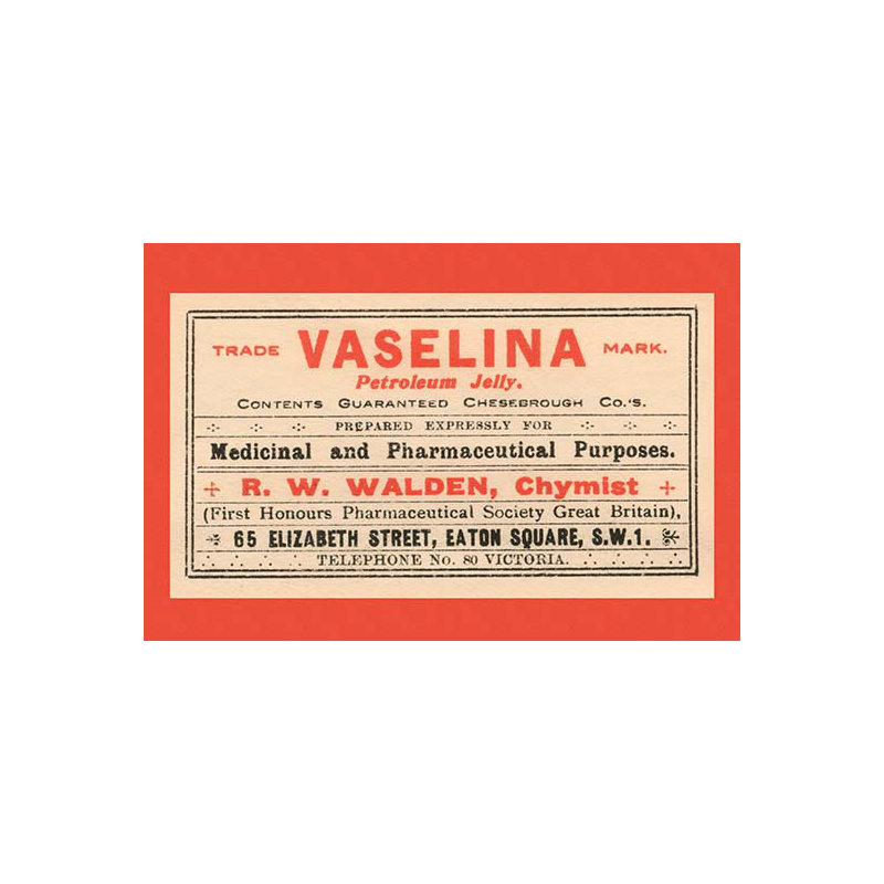 « vaselina pétrole gelé », art textuel, H 66 po x l 44 po