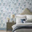Papier peint bleu porcelaine Martha Stewart-1317936501