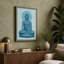 Buddha in Blue Light Minimalist - Wrapped Canvas-283819360-283819383
