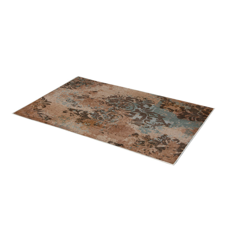 Premium Woven Carpet, 5.2 x 7.5 ft, 100% Polyester, Antibacterial, Non-Slip Underside, 0.3 in Pile Height | Machine Washable, 3D Digital Print | Perfect for Living Room, Bedroom & Office Décor