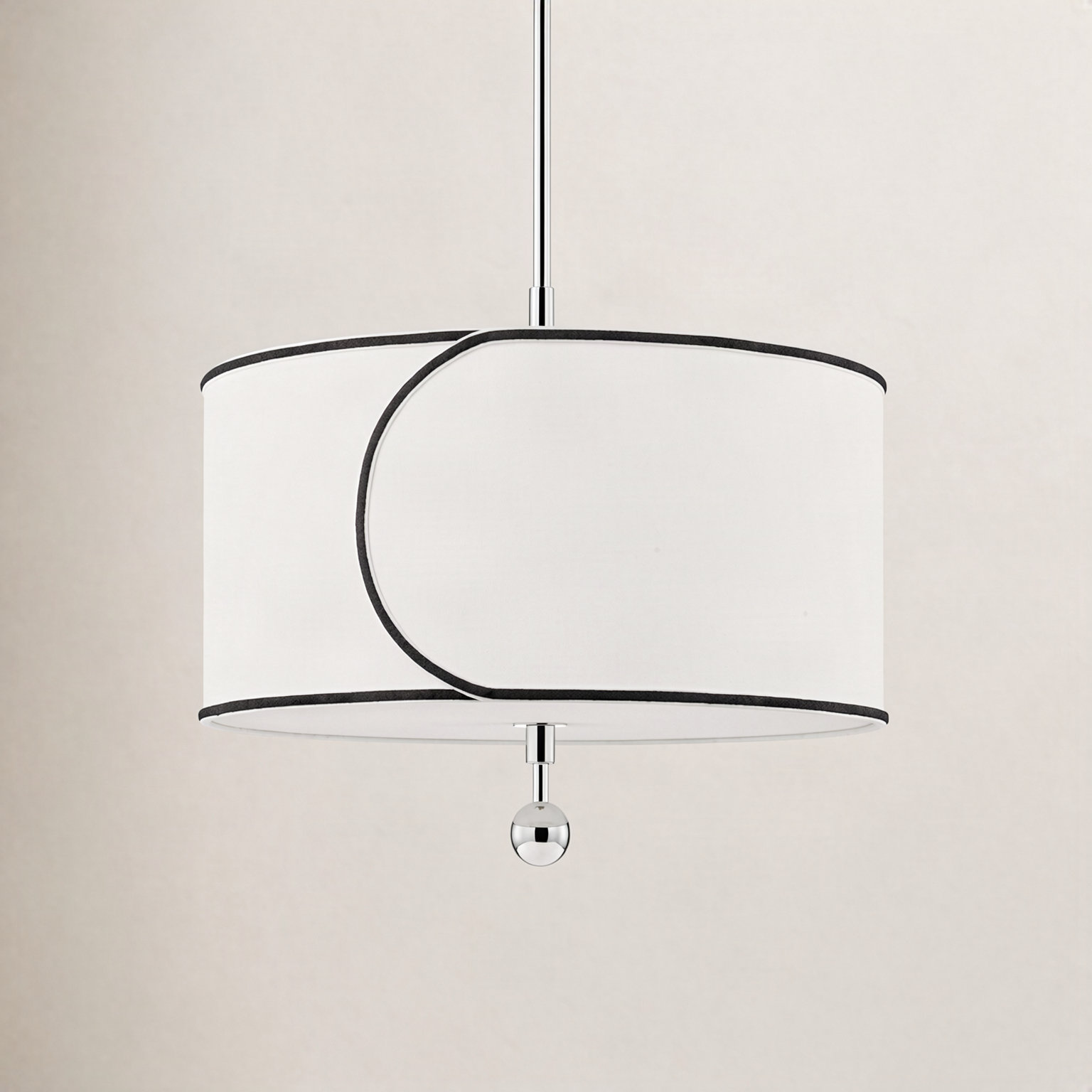 Hampshire 3 - Light Drum Chandelier, Polished Nickel