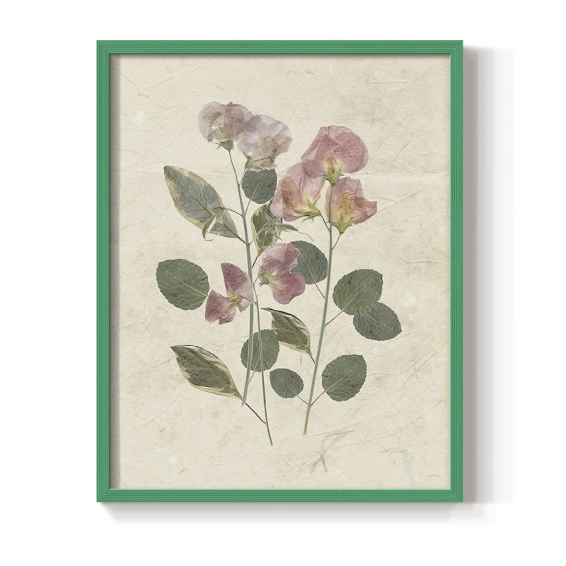 Pressed Arrangement II, reproduction encadrée - bois massif, H 21 po x l 17 po, Vert