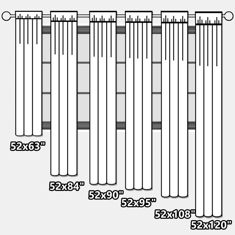 Rideau en lin, L 52 po x L 95 po