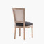 Chaise de salle à manger style français à structure carrée et dossier en bois massif, ensemble de 2-812868026