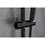 Douche à main en acier inoxydable avec barre coulissante réglable et long tuyau d'aspect noir mat de 59 pouces