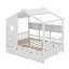 Lit double pleine grandeur avec lit gigogne, conception moderne pour enfants avec tablette de rangement-1004419182