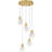 Evgenia Integrated LED Brushed Gold Pendant