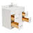 Hamlet 42.25 " W Freestanding Standard Free Standing 1 Single Vanity Bathroom Vanity With Carrara Quartz Top-138976253-94003712