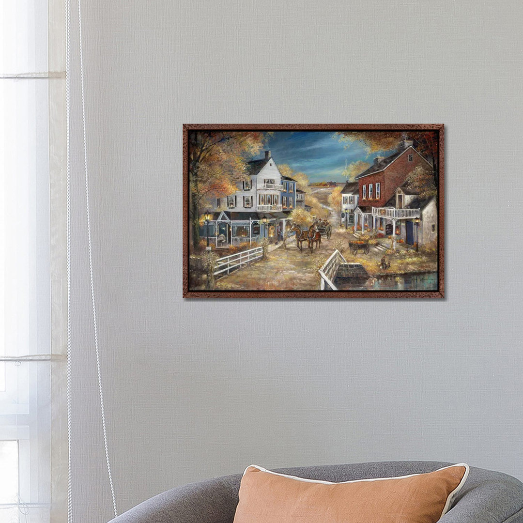 Harvest Village von Ruane Manning - Galerie-verpackte Leinwand Giclée auf Leinwand