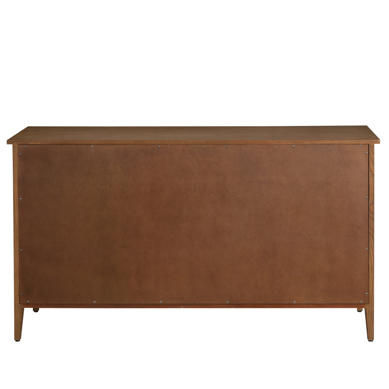 Grand Bermuda Sungkai Wood Dresser - 6 Drawers, Sandbar