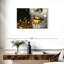 «Gold Glitter Lips Paint Drip» sur toile-729705725