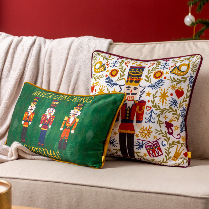 Nutcracker Christmas Abstract Square Throw Cushion
