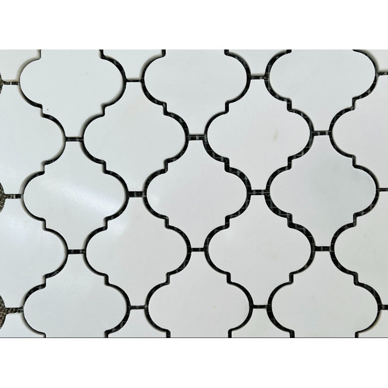 Carreau de mosaïque en pierre naturelle 2,75 "x 3", Blanc