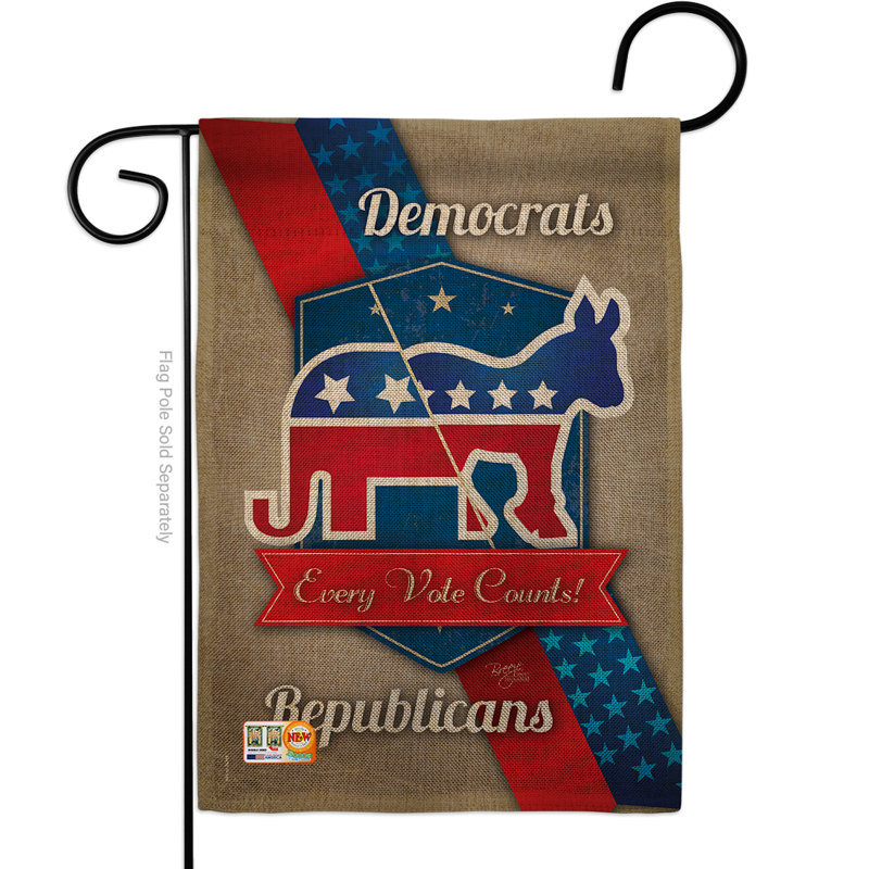 Drapeau de jardin à double face 18,5" breeze décoration-db tous les votes calcule en toile jute americana patriotique