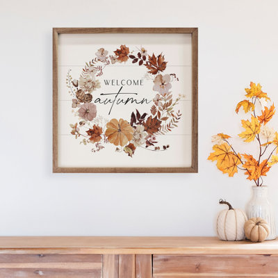 Welcome Autumn Wreath White
