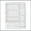 Armoire penderie à 3 tiroirs avec 2 tiroirs, blanc