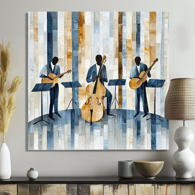 «Jazz Musisans In The Studio - Music Jazz Print», art mural