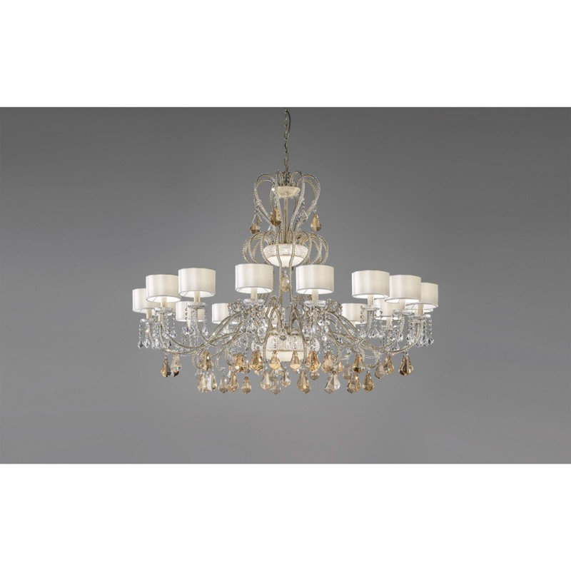 Lustre suspendu Light Gala, Noir mat, Blanc véritable, 54" Diameter x 39" Height