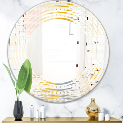 Miroir mural sans cadre wave abstract viii modern