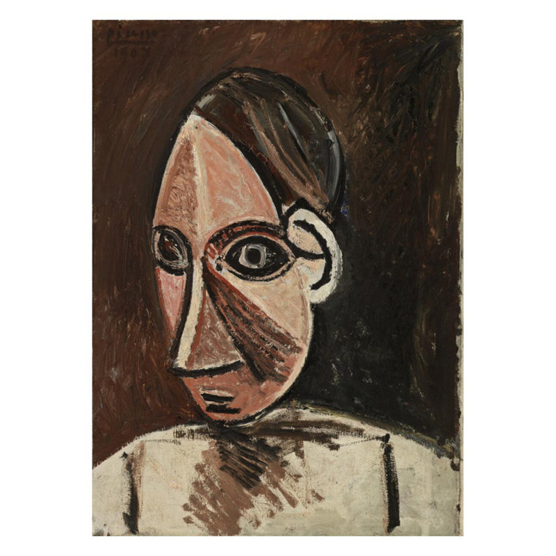 Tête de femme par Pablo Picasso - Estampe numérique, H 28 po x l 22 po