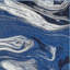Tapis abstrait bleu / blanc touffeté