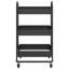 Chariot de rangement à 3 niveaux avec chariot roulant en acier noir 16,9 x 13,4 x 31,1 po-129539844