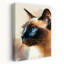 Impression d'art mural chat bleu siamois aux yeux bleus-132471986
