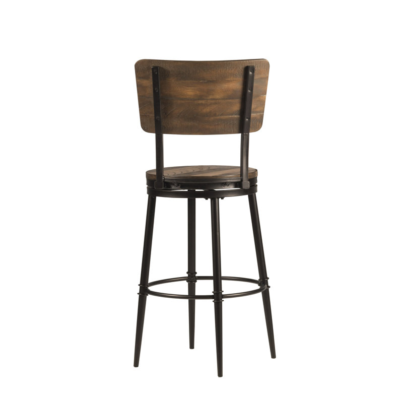 Birdsall Swivel Counter Stool, Bar Stool (30" Seat Height), Brown