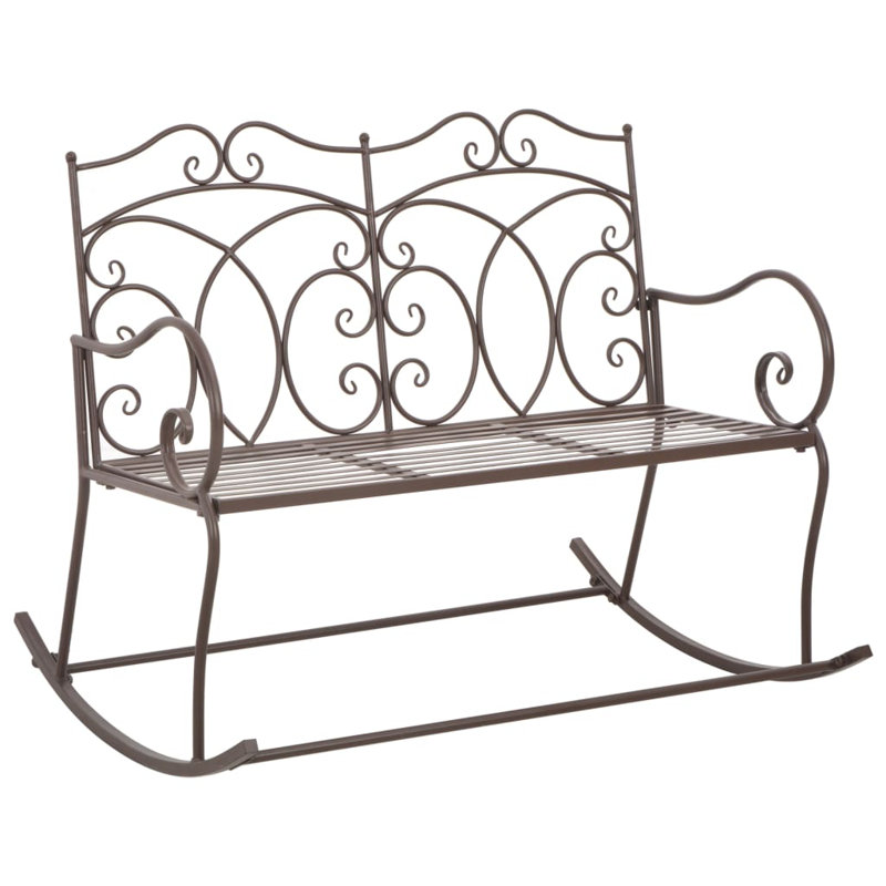 Coova Metal Outdoor Bench, Brown