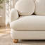 Canapé 2 places beige chenille avec 4 coussins décoratifs, assise profonde et structure en bois massif pour salon ou chambre