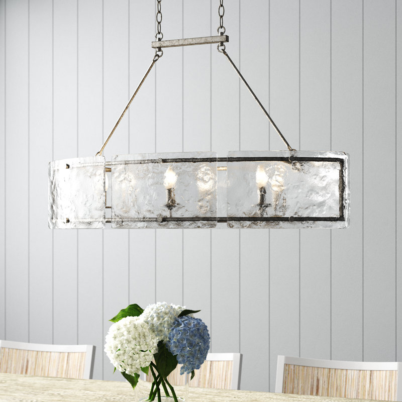 Luminaire suspendu linéaire à 6 lumières pour îlot de cuisine Ferris