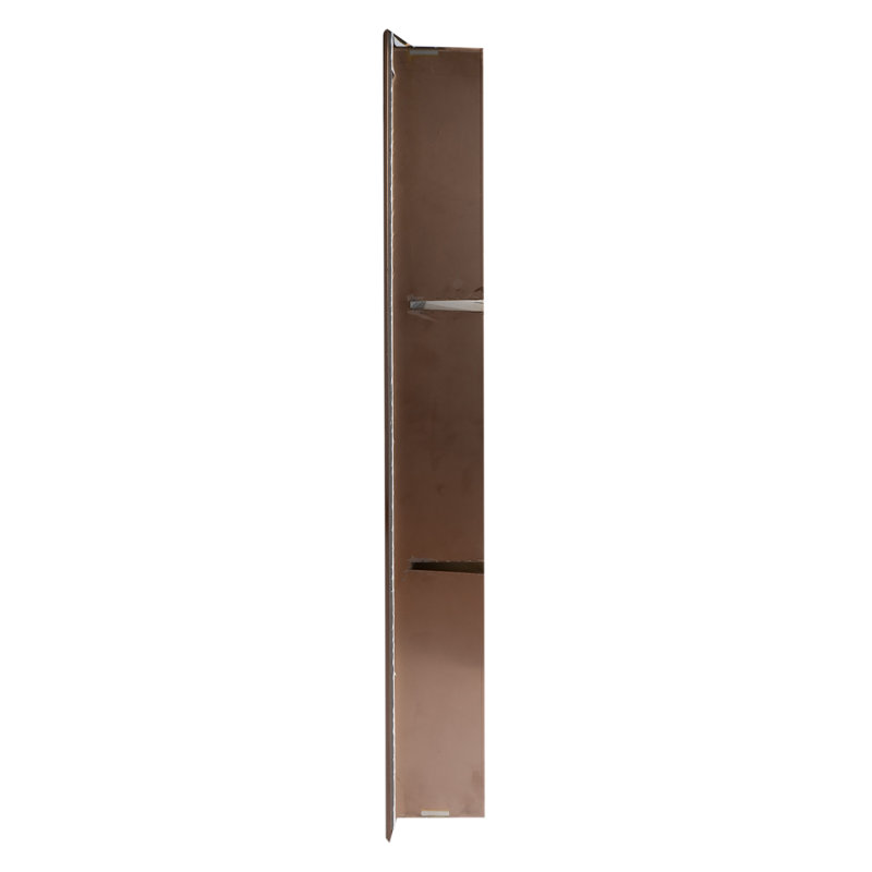 Étagère de douche verticale en acier inoxydable à triple niche, PVD en cuivre brossé