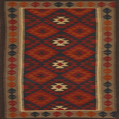Tapis beige/brun/gris contemporain