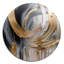 Or doré et expression de marbre noir IV - art abstrait rond en marbre-88627880