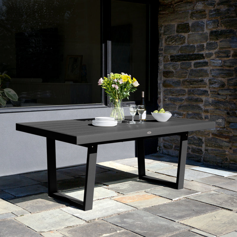Haven Modern Dining Table, Black Sand