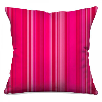 Pink Stripes Throw Pillow, Pattern Double Sided Pillows