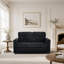 Canapé-lit futon convertible 3 fois, tissu en velours de lin, design compact pour les petites pièces et les bureaux-515410662